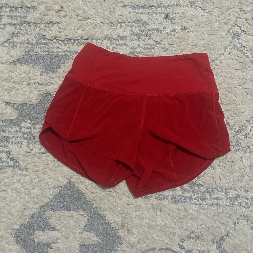 lululemon athletica speed up Red Athletic Shorts size 4 no tag